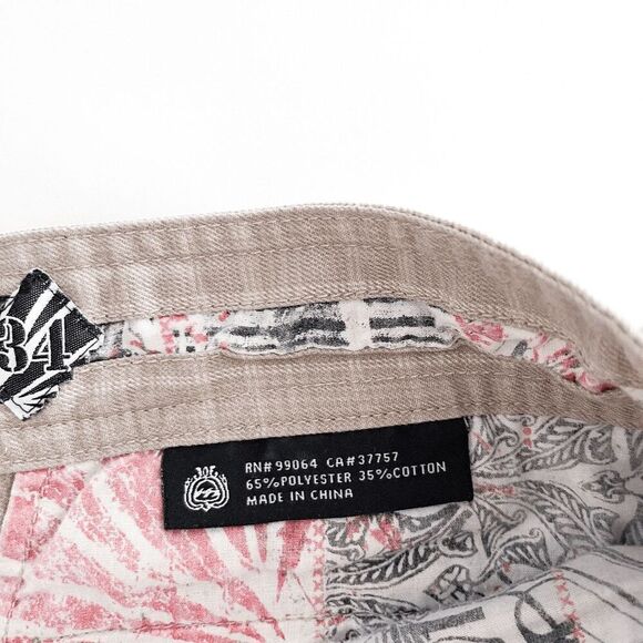 Billabong Men's Chino Shorts Plaid Mid Length Flat Front Tan Size 34 - Picture 4 of 9